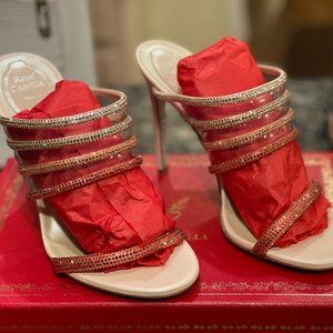 Rene Caovilla Vivienne Peach Heels